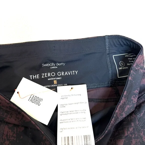 NWT Sweaty Betty Zero Gravity Leggings 7/8 Purple